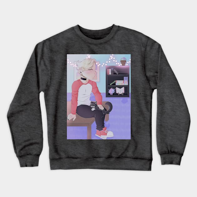 Lofi Vibes Crewneck Sweatshirt by EmzGalaxy